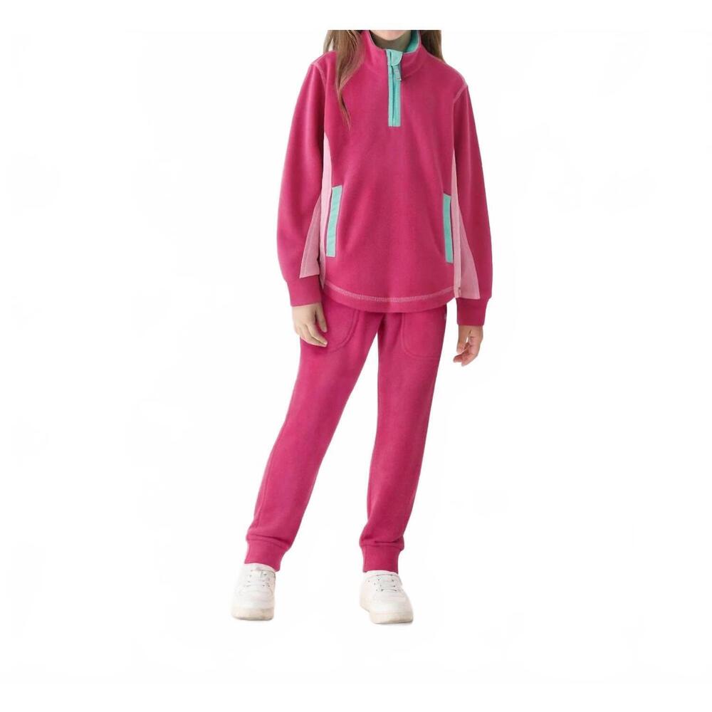NEW HATLEY 1/4 zip & joggers set in pink